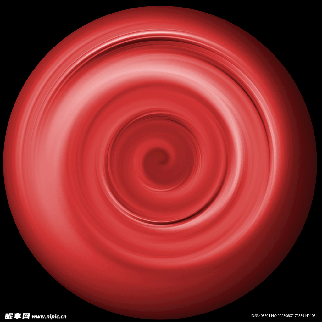 红色旋转螺纹