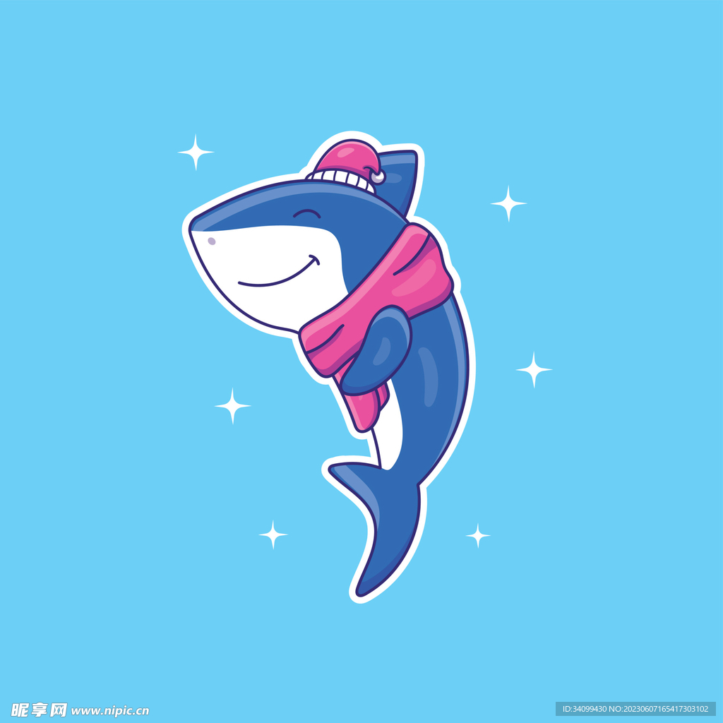 卡通鲨鱼