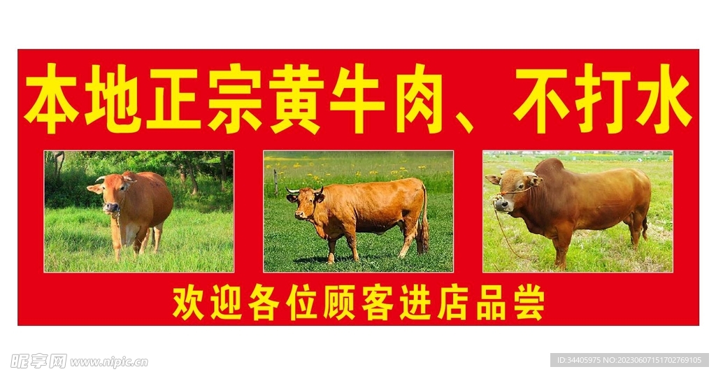 黄牛肉美食宣传海报
