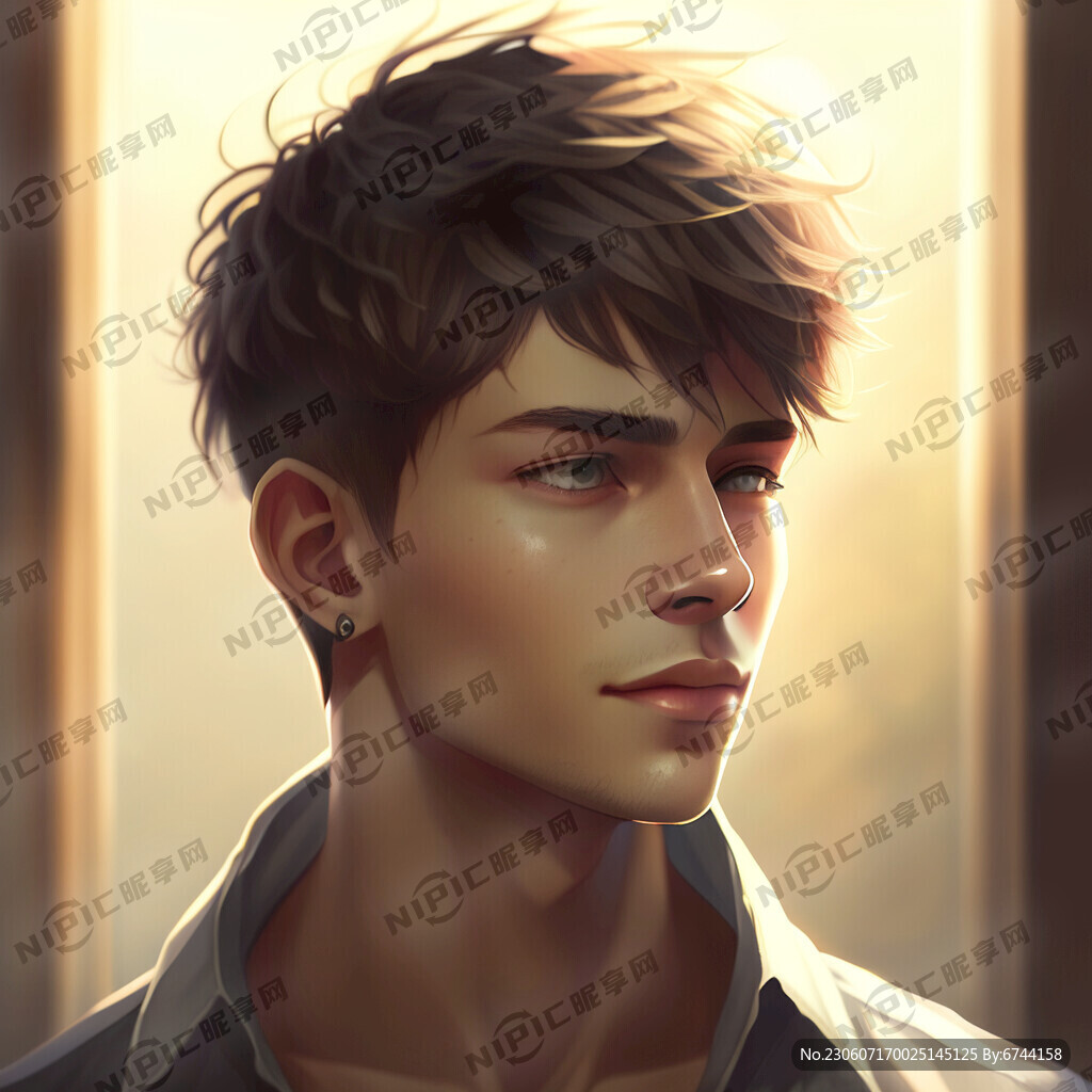 二次元 帅哥 阳光 短发