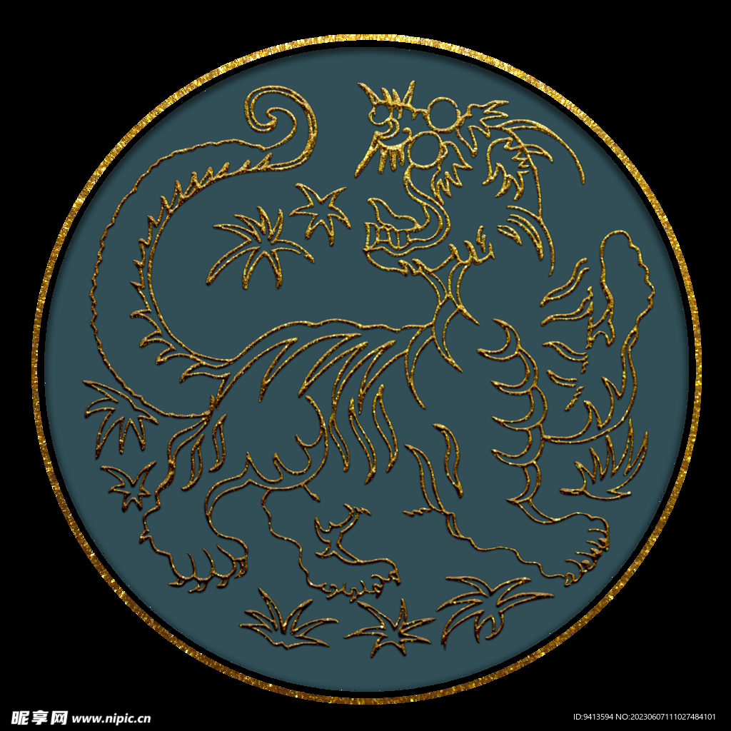 国潮圆形图标