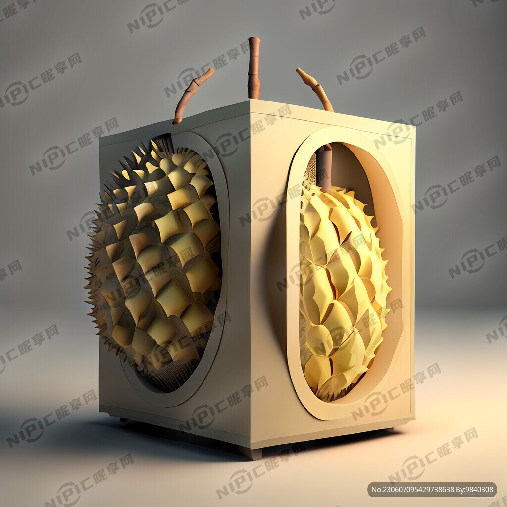 关于榴莲的灯箱