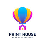 热气球房子logo