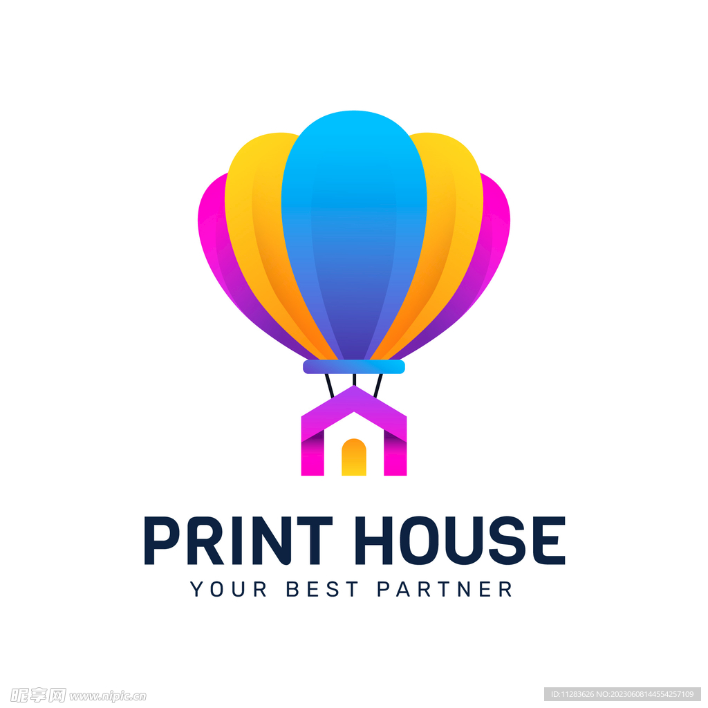 热气球房子logo
