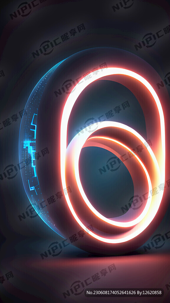 无穷大符号科技发光质感