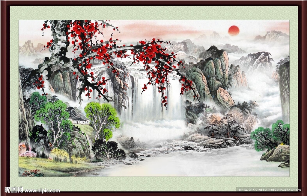 国画梅花 