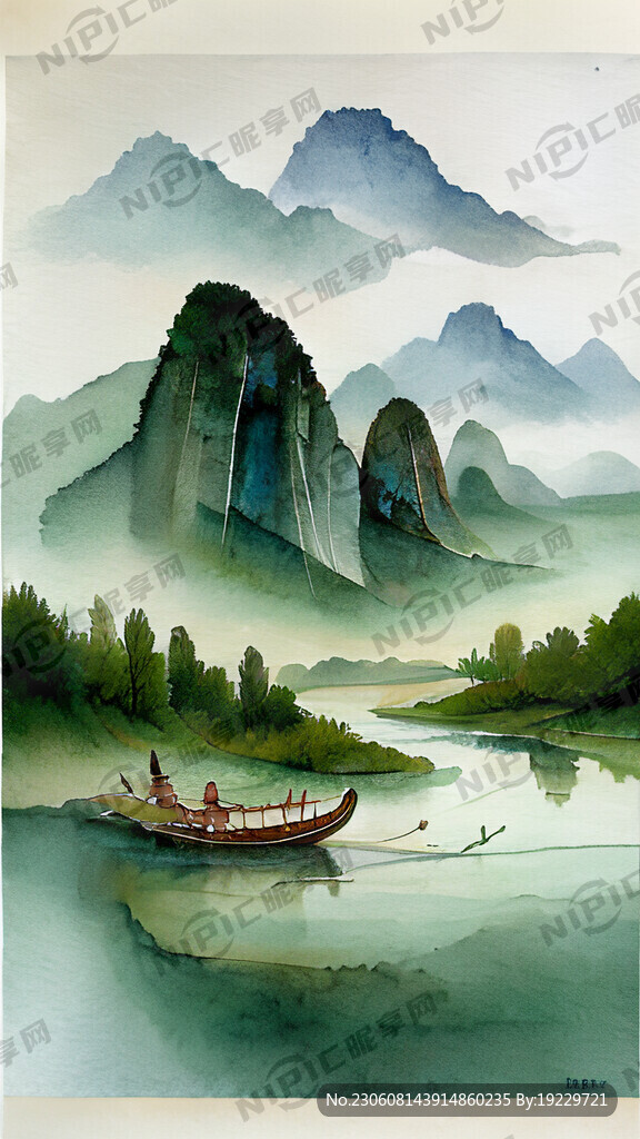 端午节海报 风光 插画 夏天