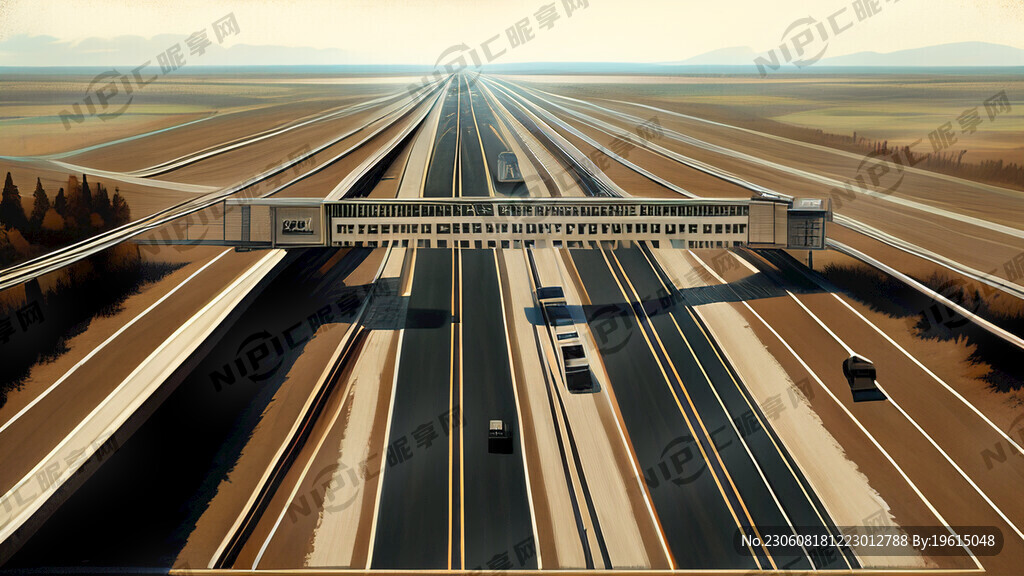 铁道和公路交叉口 俯视侧视图