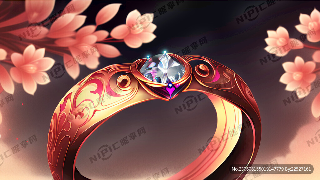 七夕节钻戒浪漫唯美