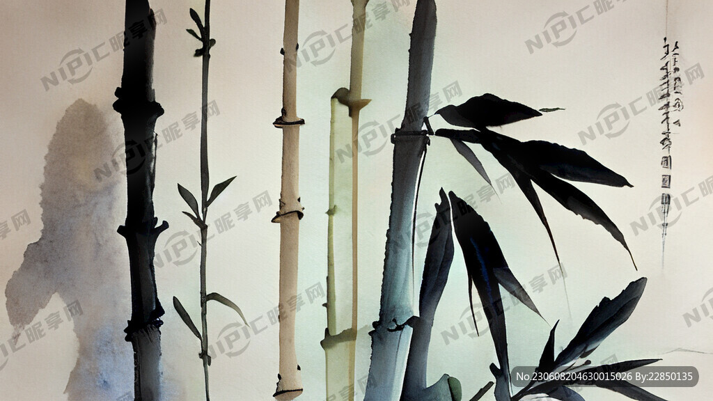 竹子中国画