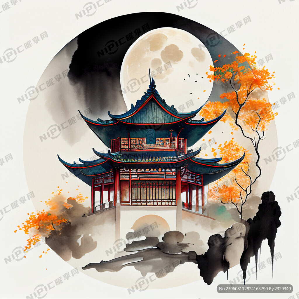 国潮 合肥标志性建筑 中秋