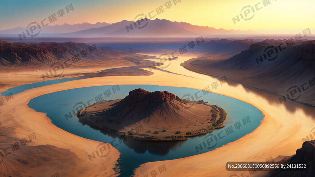 超大广角 俯视视角 大漠孤烟直