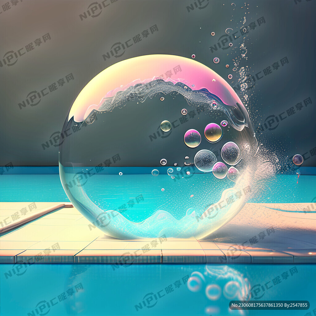 泳池 喷射泡泡