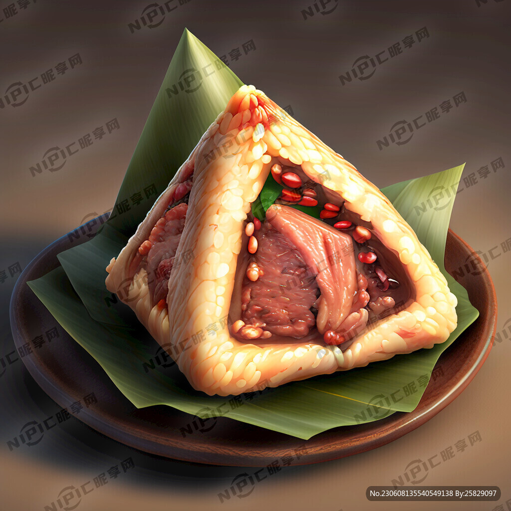 五香肉粽 五花肉