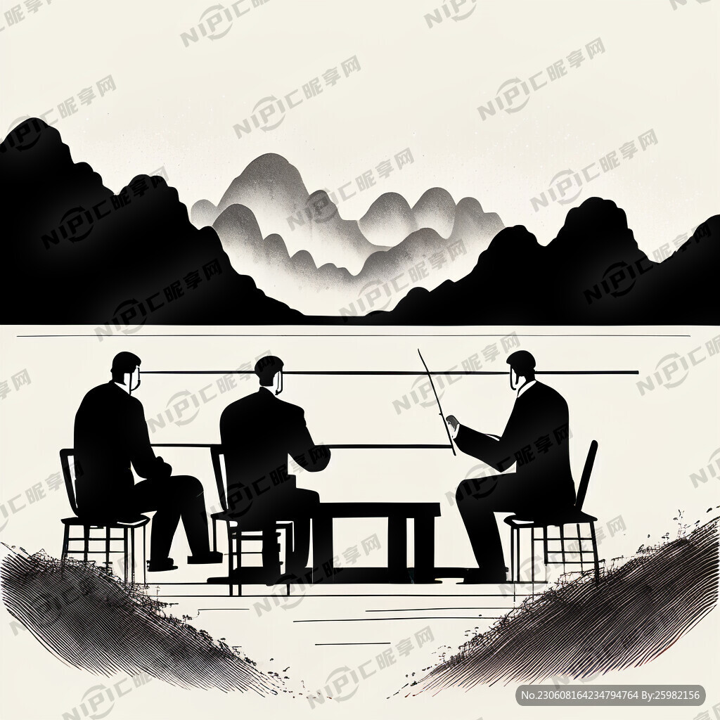 员工培训 简洁 黑白 线条