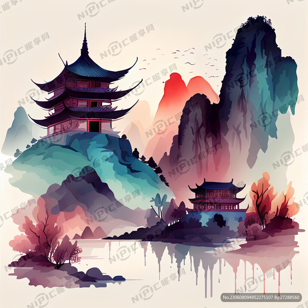 水彩 渐变 矢量