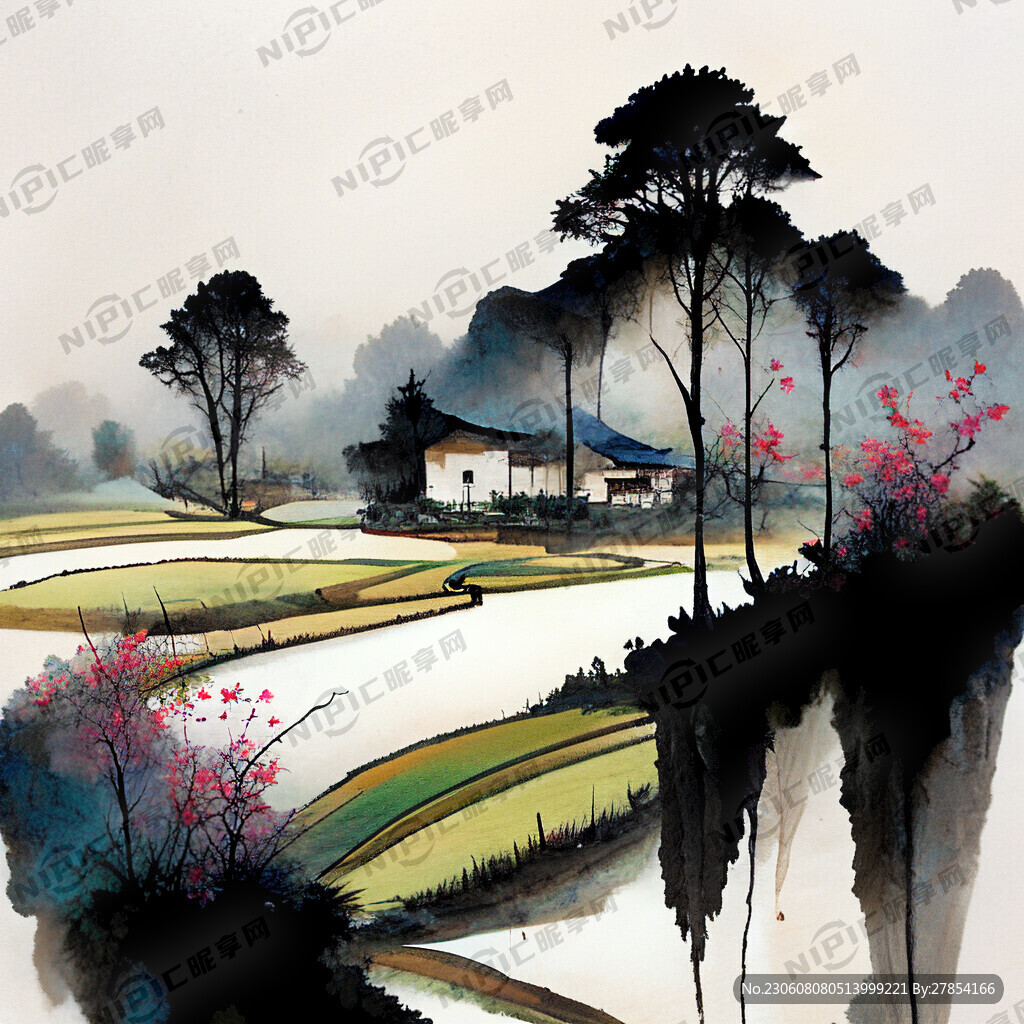 李子中国风田园