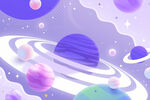 矢量渐变星球背景