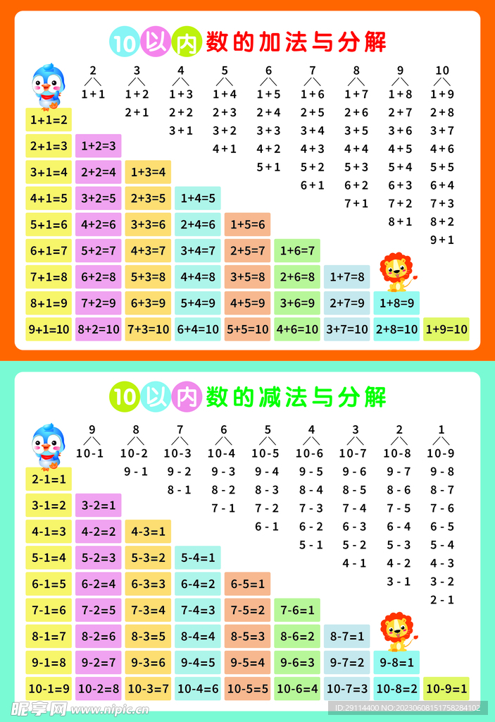 10以内的加减法与分解