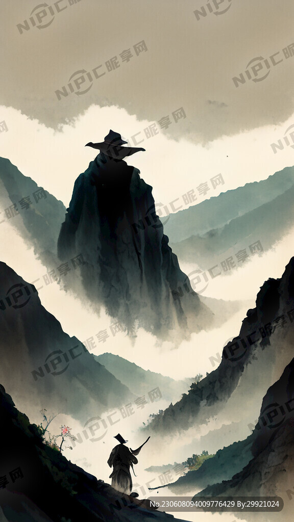 两个侠客山谷中对决 中国风