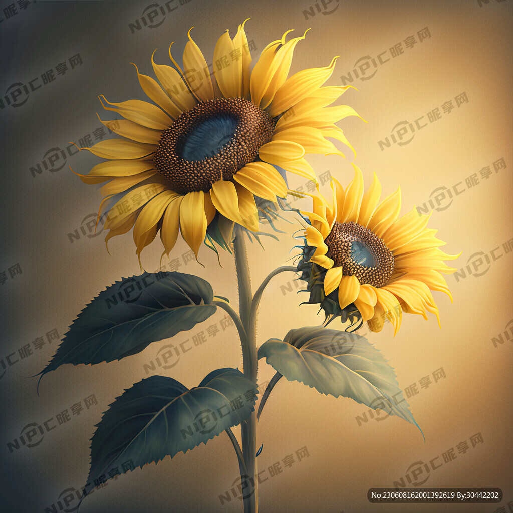 AI创作图向日葵nipic.com-昵图网