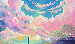炫彩天空插画