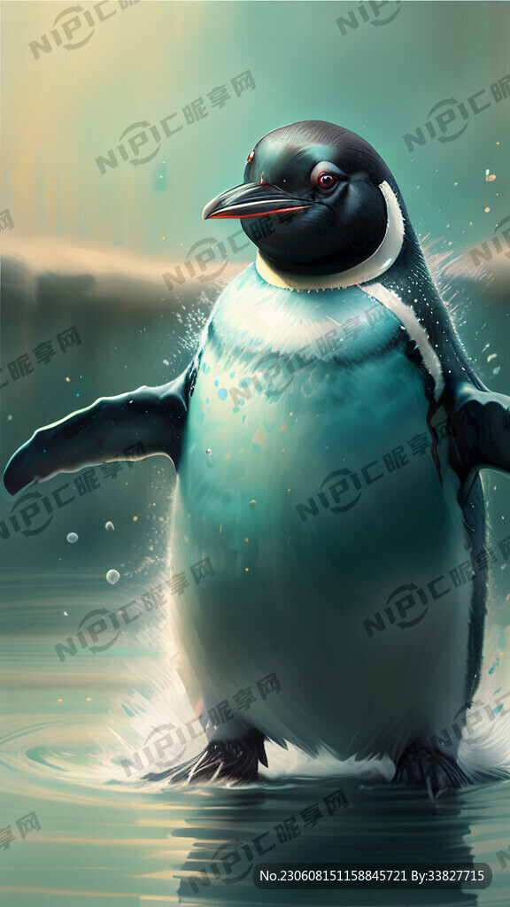 洪堡企鹅 水上狂欢