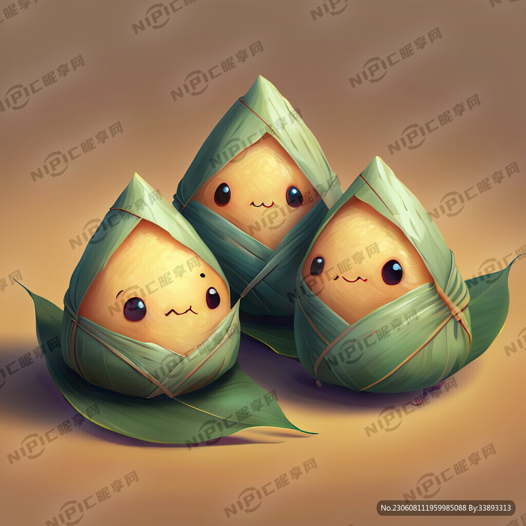 三个可爱粽子
