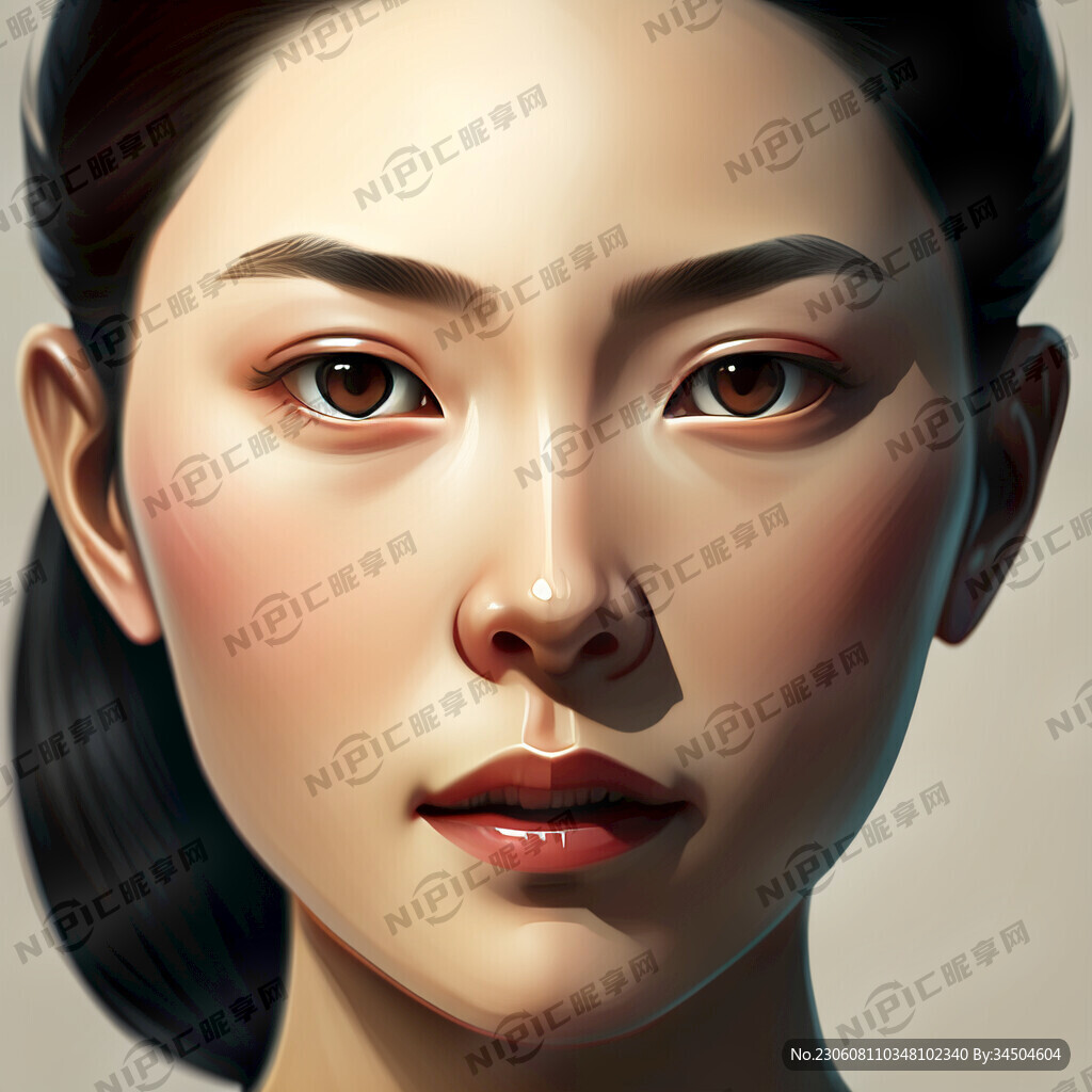 女性脸部标识脸部不要太明显