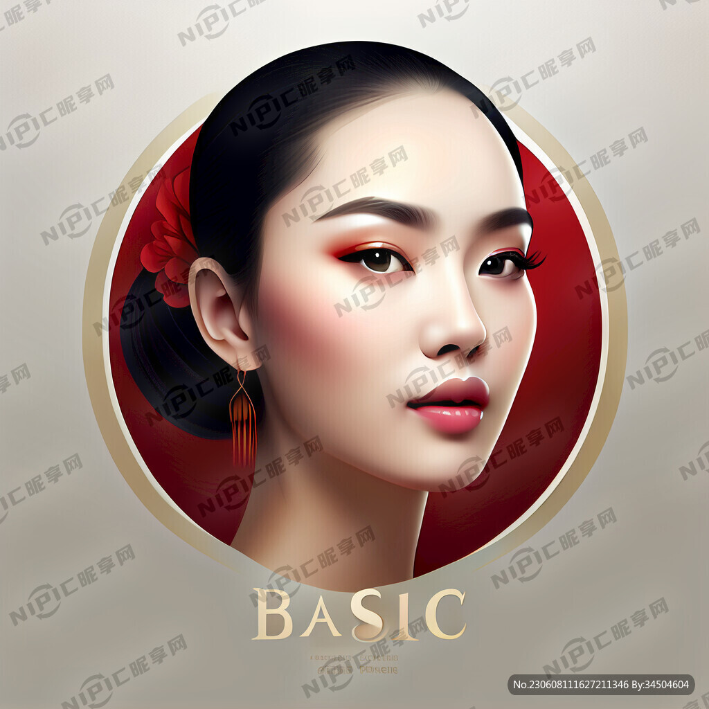 美容标识设计脸图片