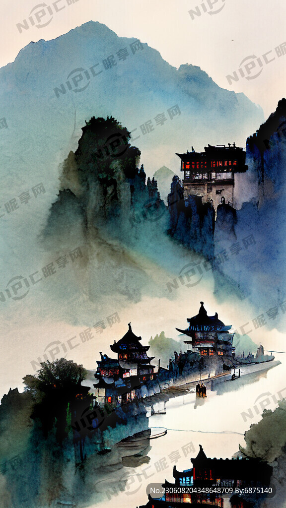 突出河南 中国画 大气