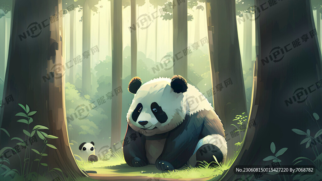 树林里有个大熊猫