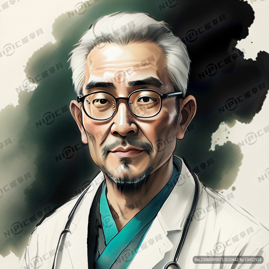 男医生 中国人 穿着白大褂