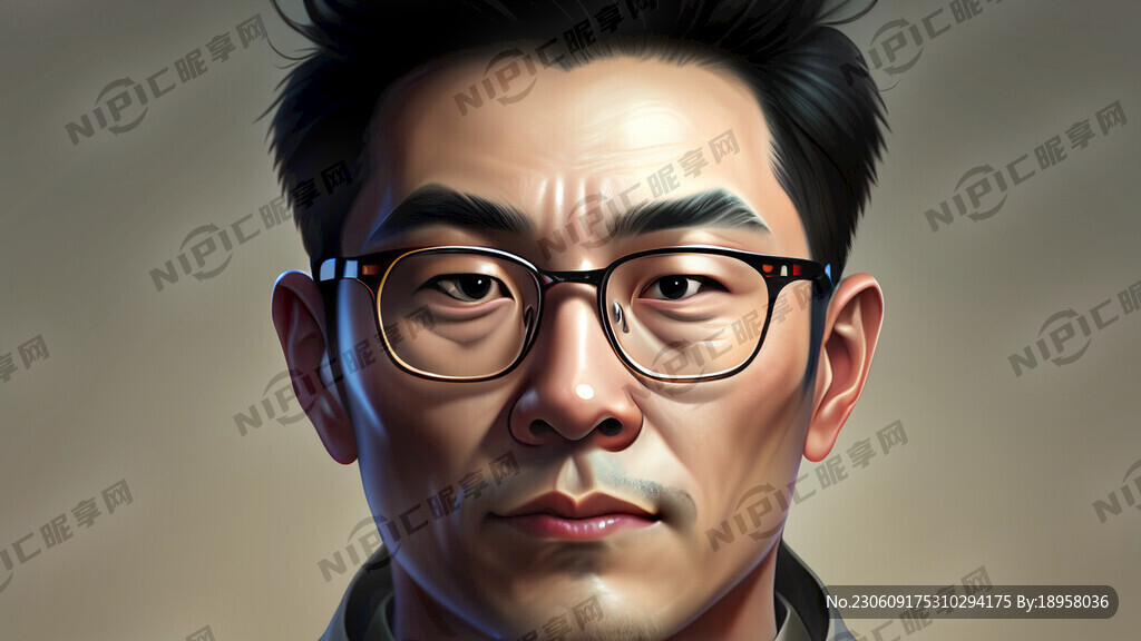 戴眼镜的男人