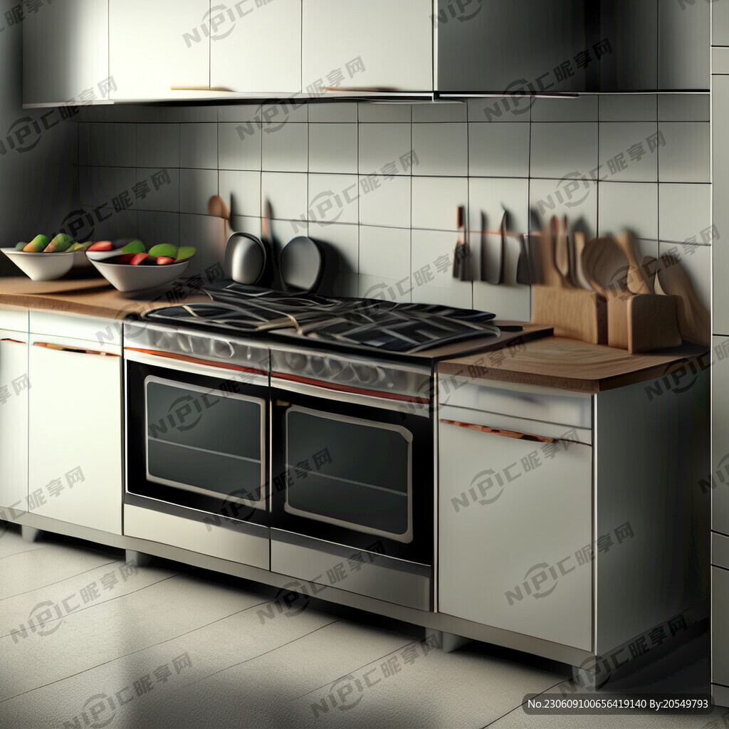 AI创作图写实厨房灶台nipic.com-昵图网