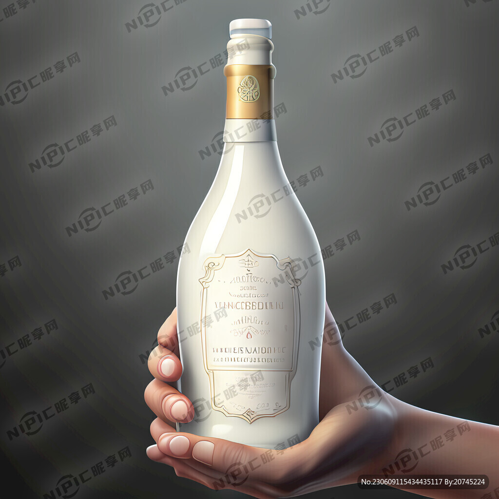 手持白酒瓶
