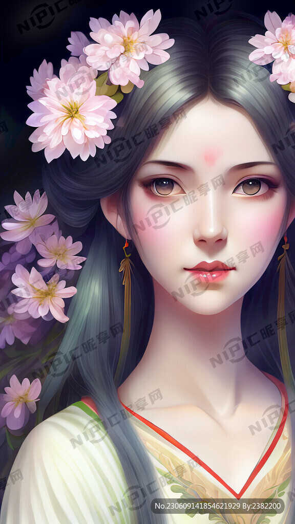 古风动漫少女 唯美春日花神