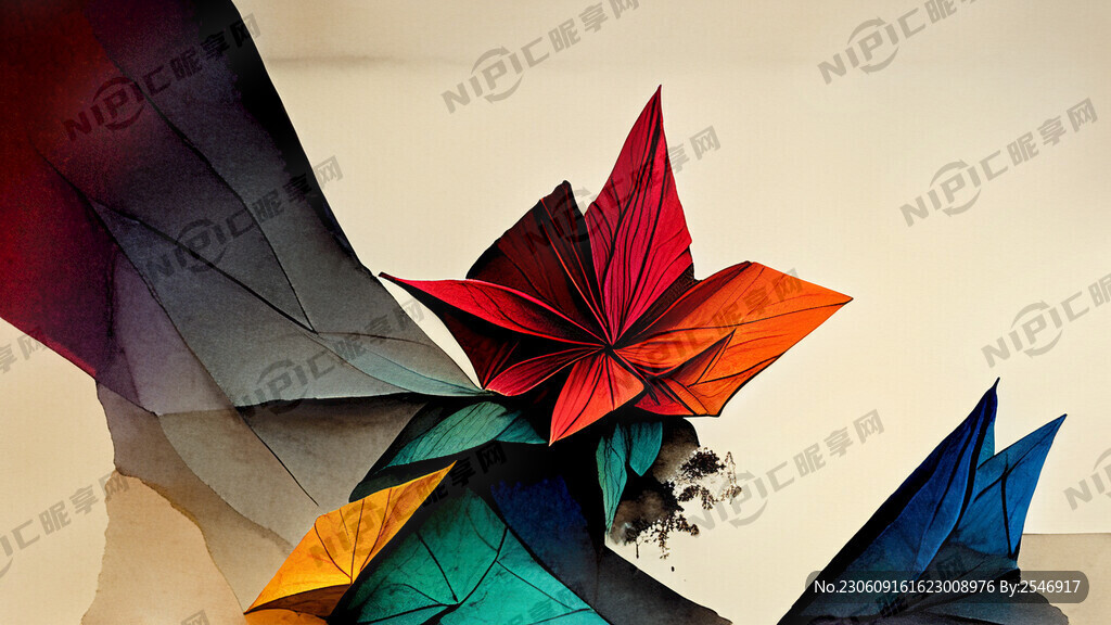 折纸 五彩缤纷 背景。