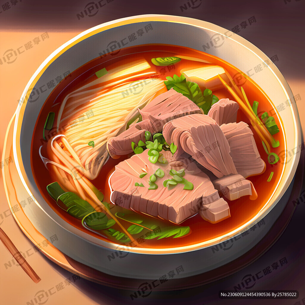 附片当归羊肉汤插画