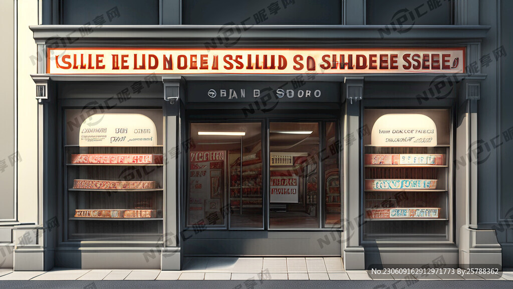 店铺门口 正面 墙 门头 地面