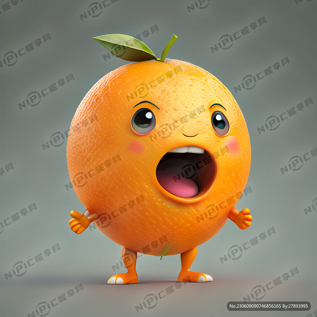 可爱灵动的橙子吉祥物