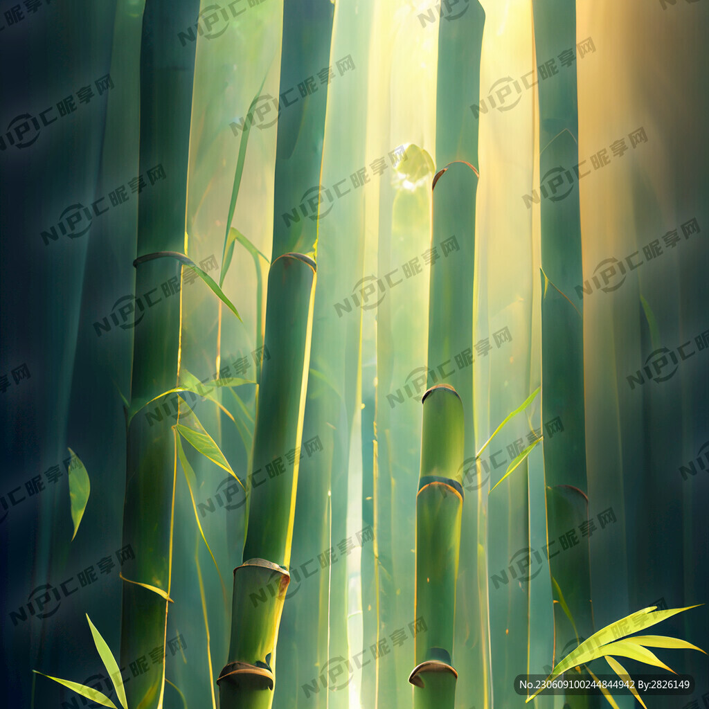 竹子 晶莹剔透 梦幻 二次元