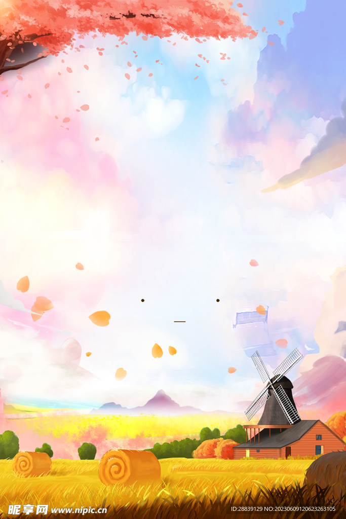  落叶背景