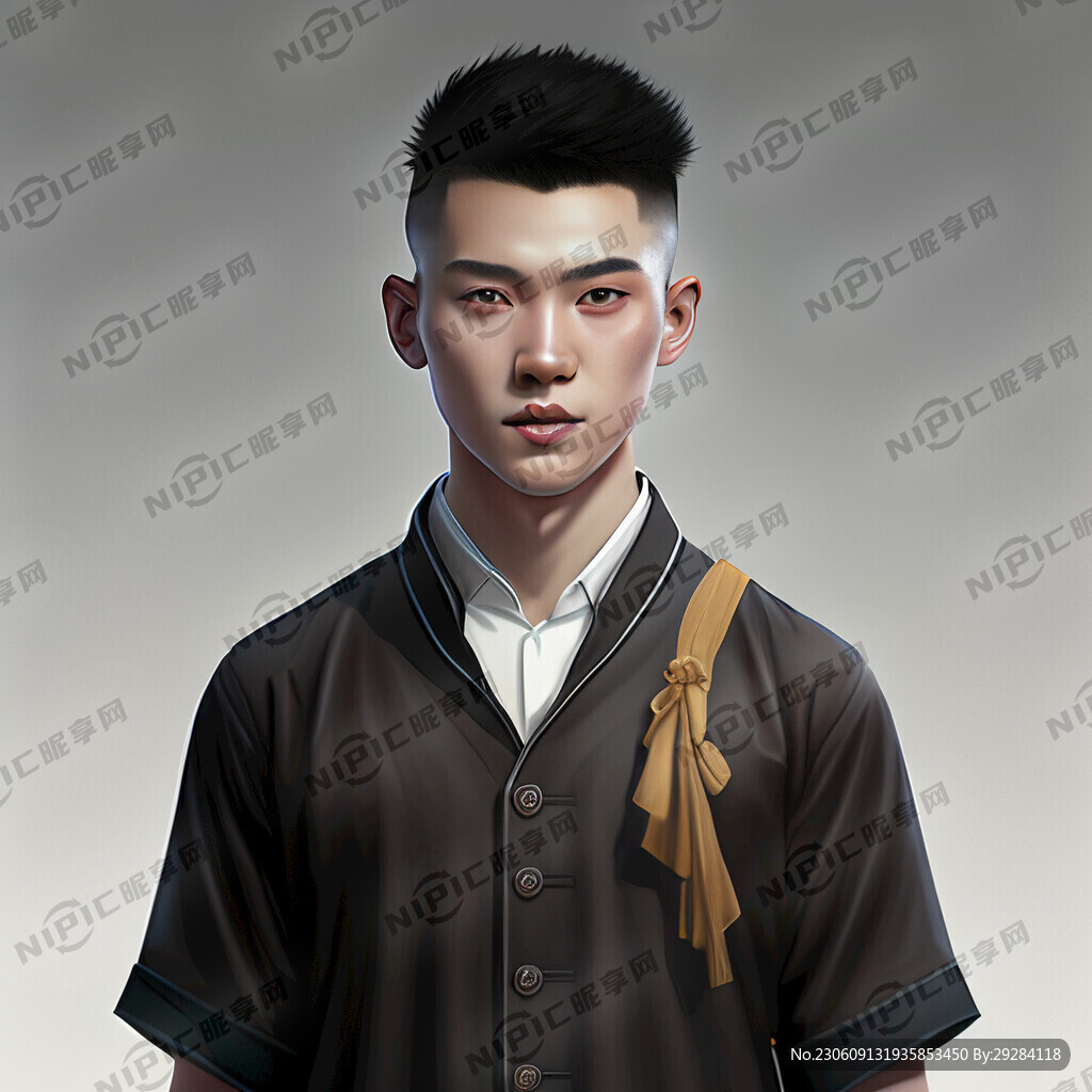 中学生男生站姿模特