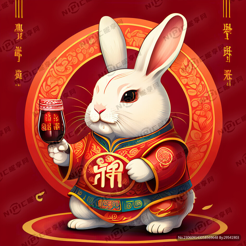 兔子 霸气 英俊 奋战 新年