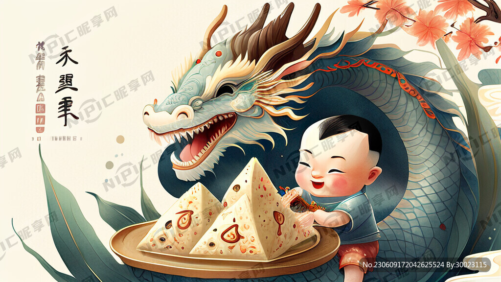 端午插画童趣