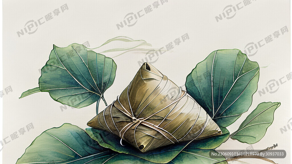 端午节海报 粽叶元素 中国风