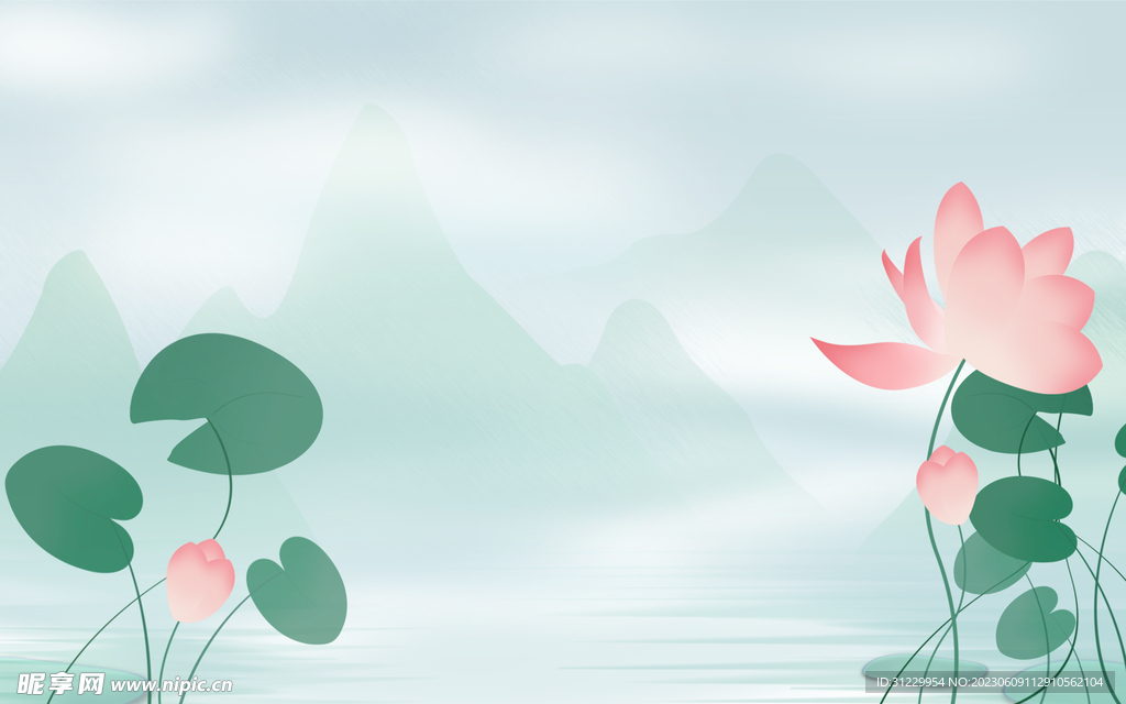  荷花背景
