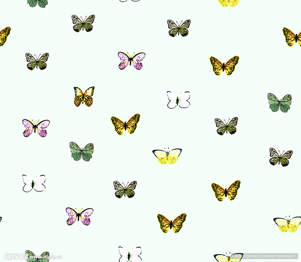 蝴蝶 数码印花图片