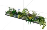 植物花坛小景模型